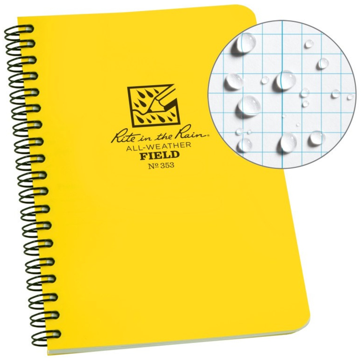 Rir-353. Jpg - polydura side spiral field notebook - 4. 875 x 8. 125 - rir 353