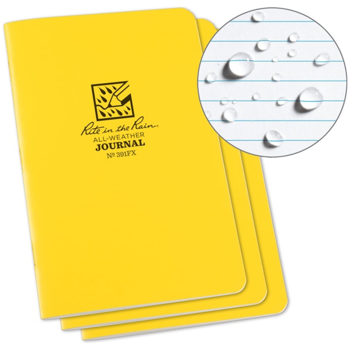 Rir-391fx. Jpg - fabrikoid stapled notebook - 4. 625 x 7 journal - 3 pack - rir 391fx