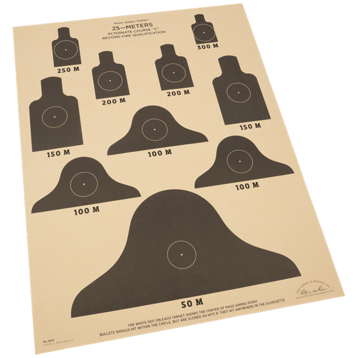 Rir-9127x. Png - 25 meter alt-c qualification targets (17'' x 22'') - rir 9127x