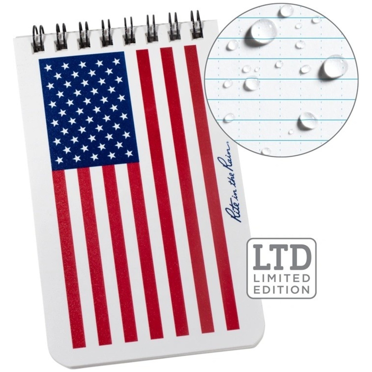 Rir-flw35. Jpg - 3''x5'' notebook - red/white/blue flag - rir flw35