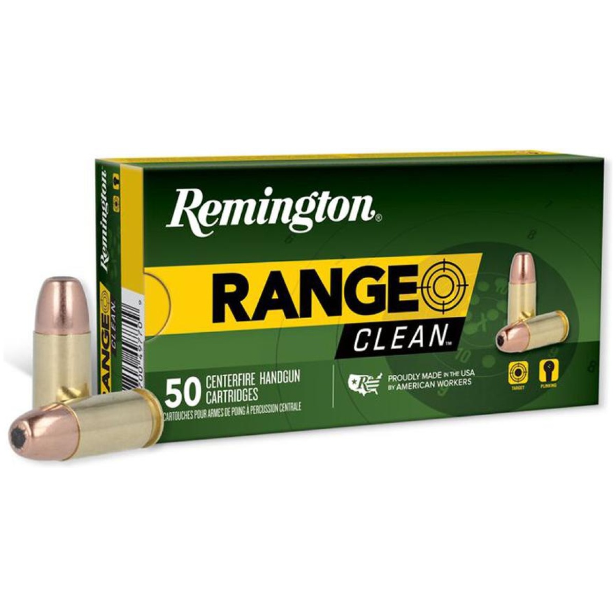 Rt27681. Jpg - remington range clean handgun ammunition 9mm luger 115gr fn 1145 fps 50/ct - rt27681