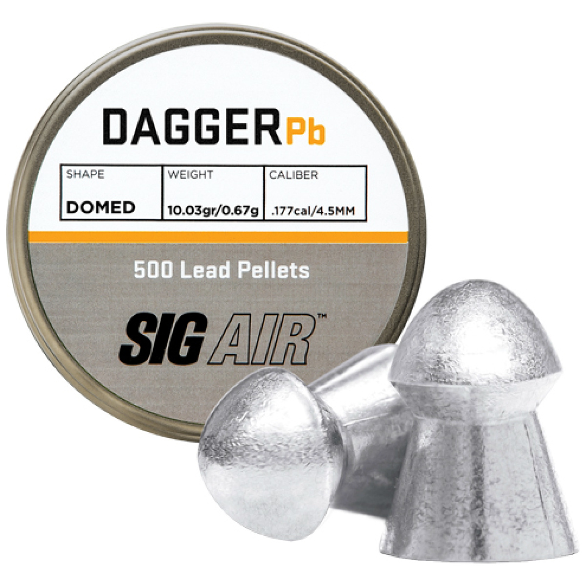 S15896. Jpg - sig pellets 177 dagger domed - 10. 03gr lead alloy 500 ct - s15896