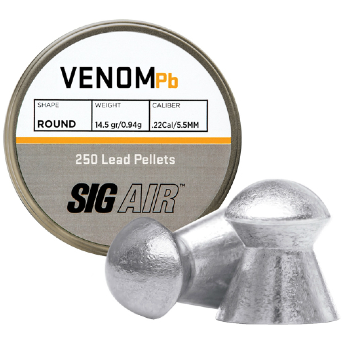 S15926. Jpg - sig pellets 22 venom 14. 5gr - round lead alloy 250 ct - s15926