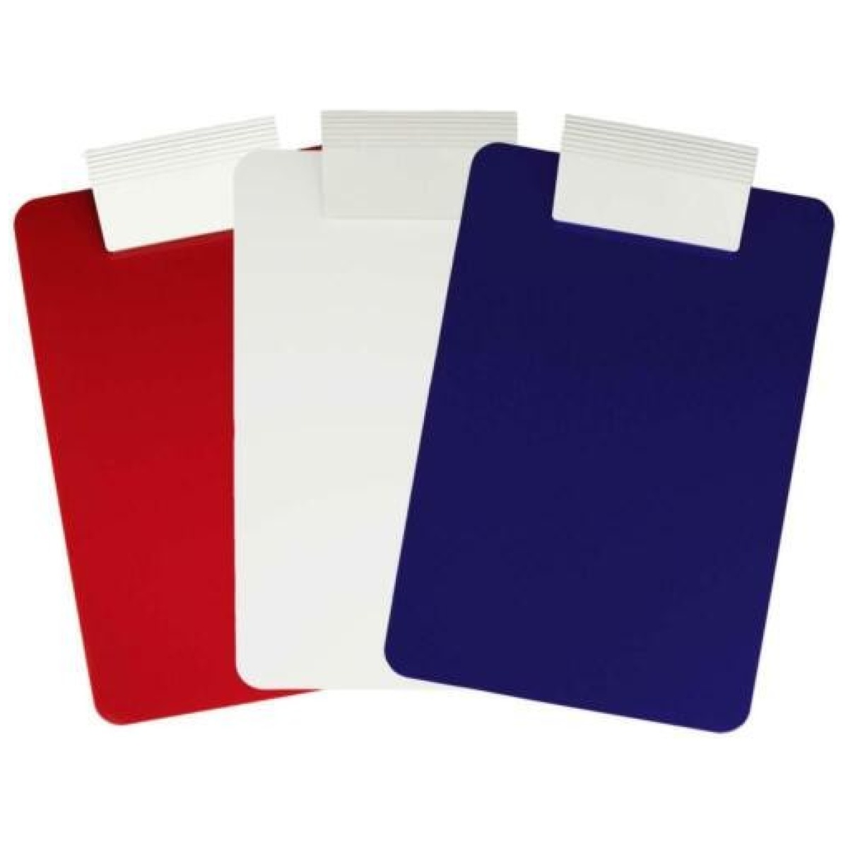 Sa-21612. Jpg - antimicrobial plastic clipboard - letter/a4 size - red/white/blue 3-pack - sa 21612