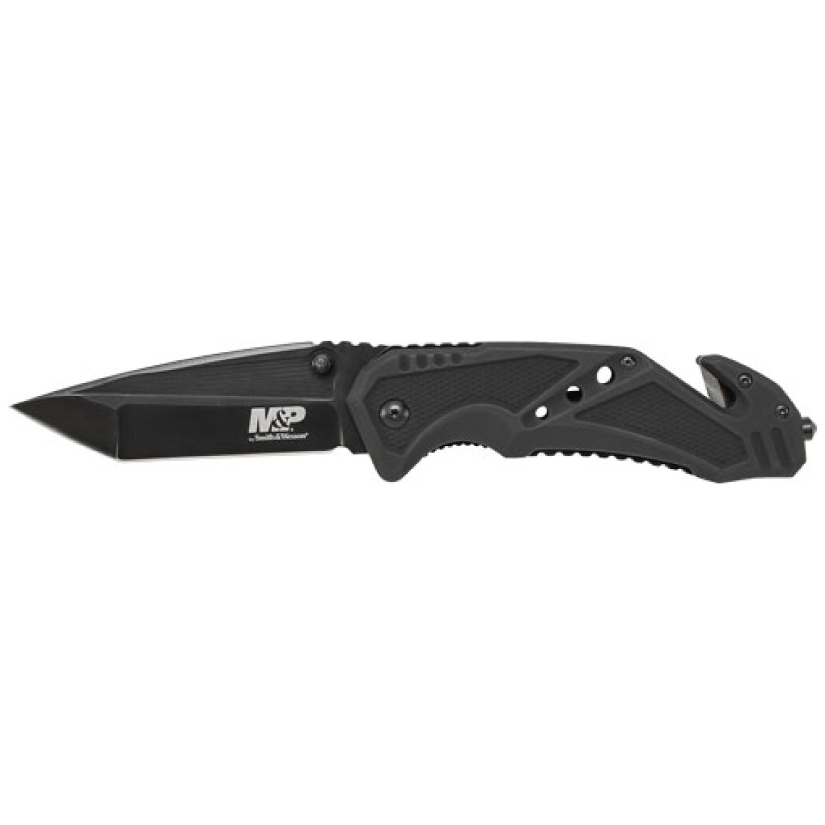 Swmp11bcp. Jpg - s&w knife clip folder 3. 8" - blade black w/ strap cutter - swmp11bcp