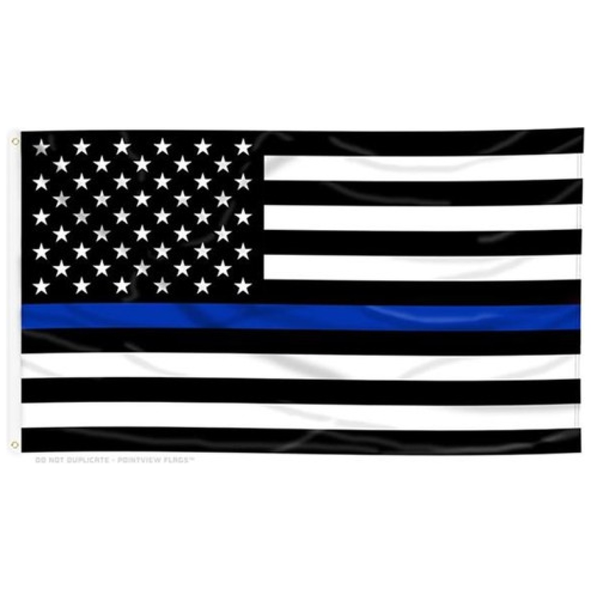 Tbl-blue-american-3x5. Jpg - thin blue line american flag with grommets - tbl blue american 3x5