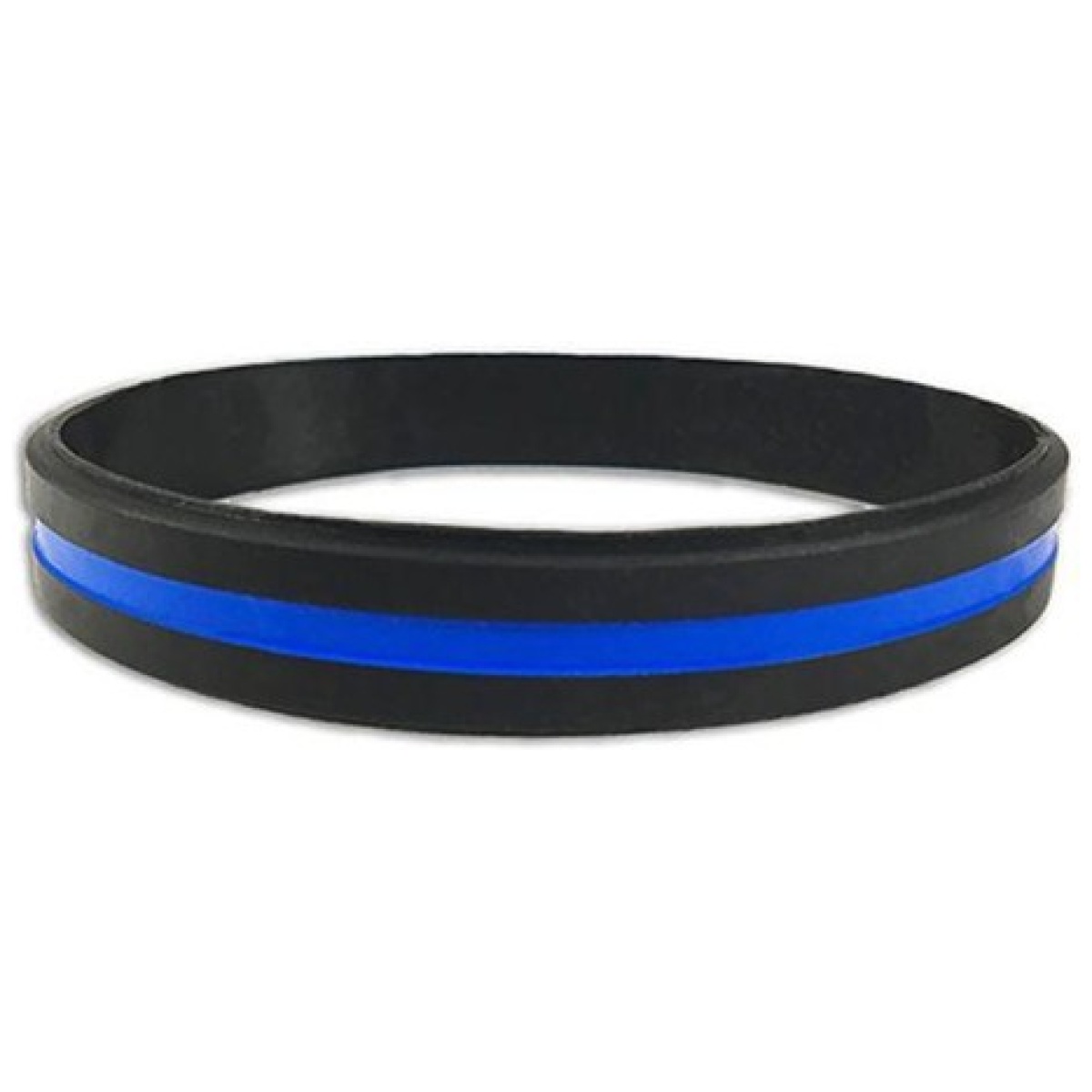 Tbl-bracelet-1. Jpg - thin blue line silicone bracelet, 8 inch - tbl bracelet 1