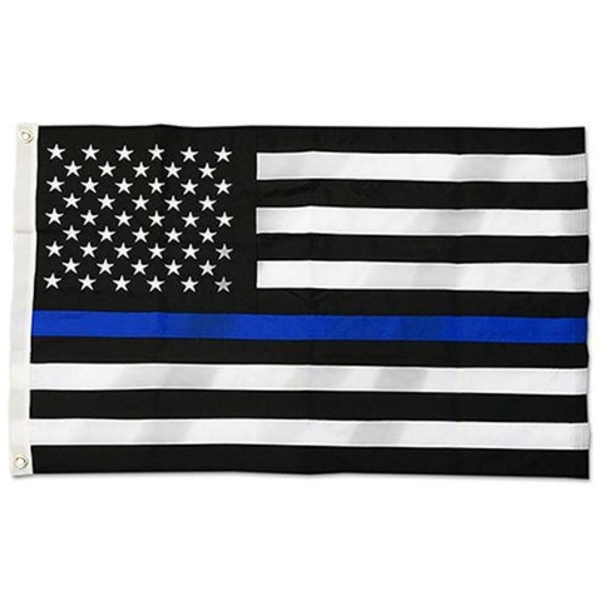 Tbl-db-american-2x3. Jpg - durasleek thin blue line american flag, sewn & embroidered - tbl db american 2x3