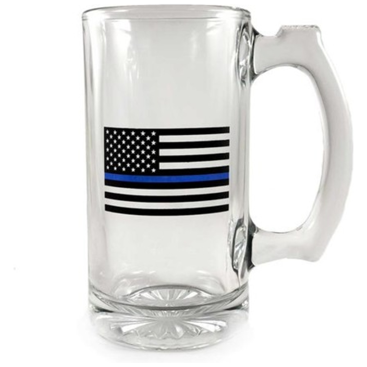 Tbl-mug-glass-12oz. Jpg - libbey deco glass mug - thin blue line flag, 12. 5 oz - tbl mug glass 12oz