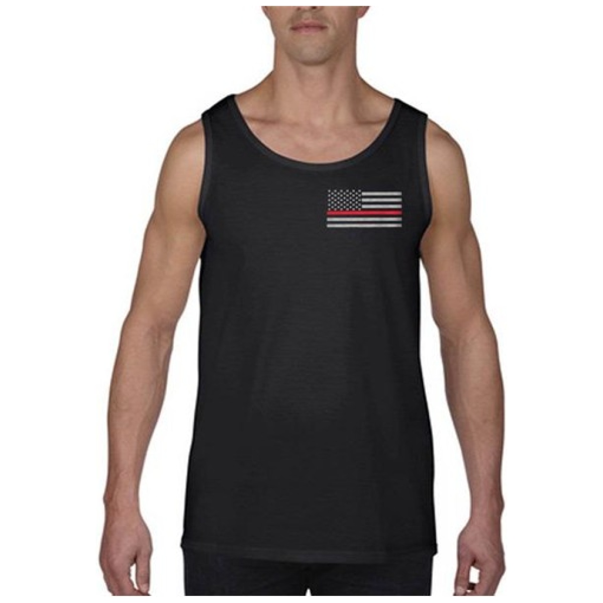 Tbl-rflg-tank-sm-logo-black-2xl. Jpg - tank - thin red line american flag - tbl rflg tank sm logo black 2xl