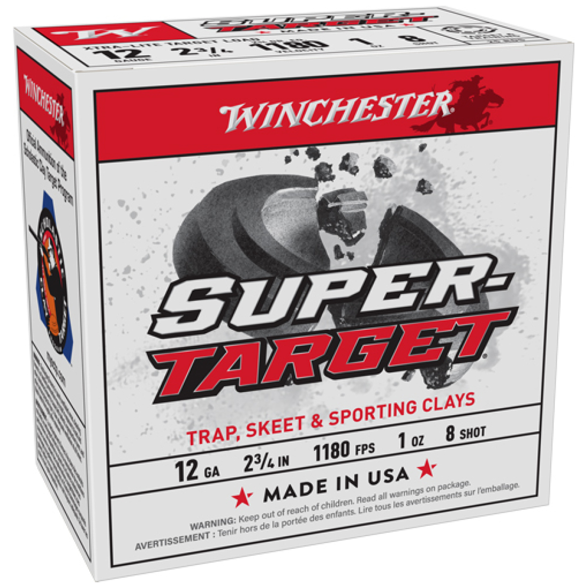 Trgtl128_2. Jpg - winchester target 12ga 2. 75" - 1oz #8 1180fps 250rd case lot - trgtl128 2