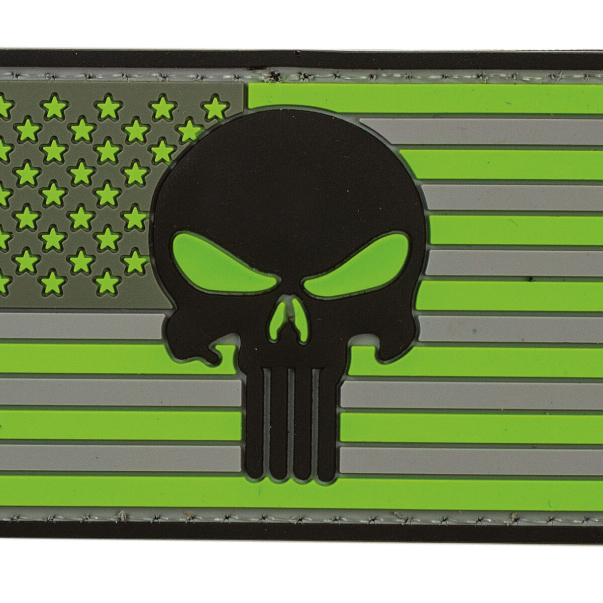 Vdt07-0813000000. Jpg - punisher flag - (hi-viz green & gray) - vdt07 0813000000