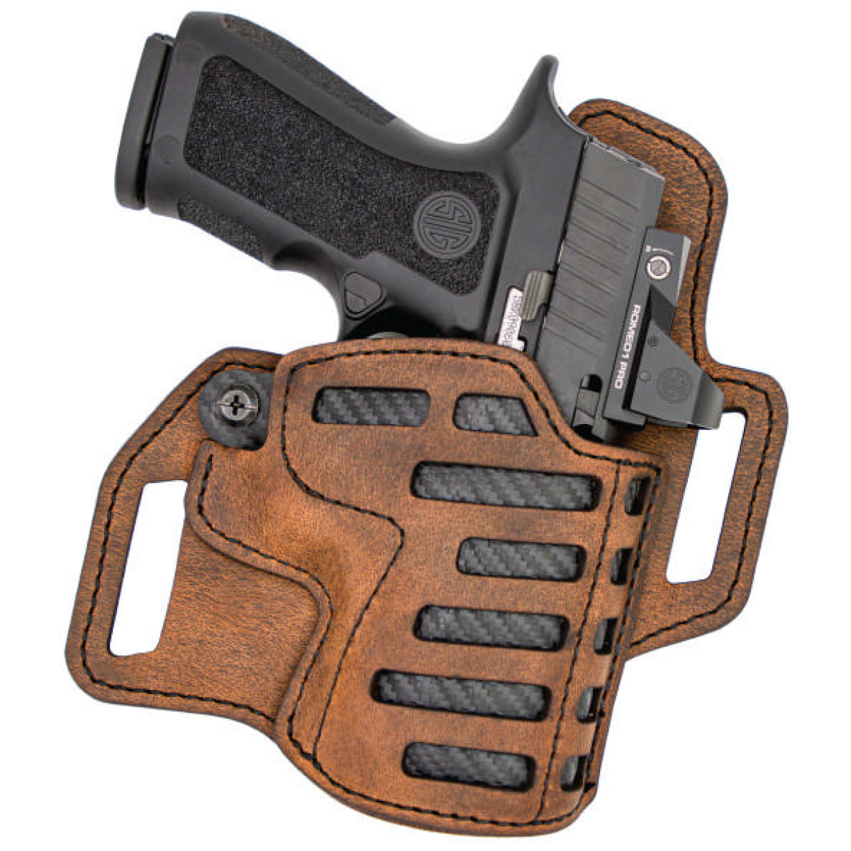 Vec221-1_5. Jpg - versacarry compound owb holster size 3 brown rh - vec221 1 5