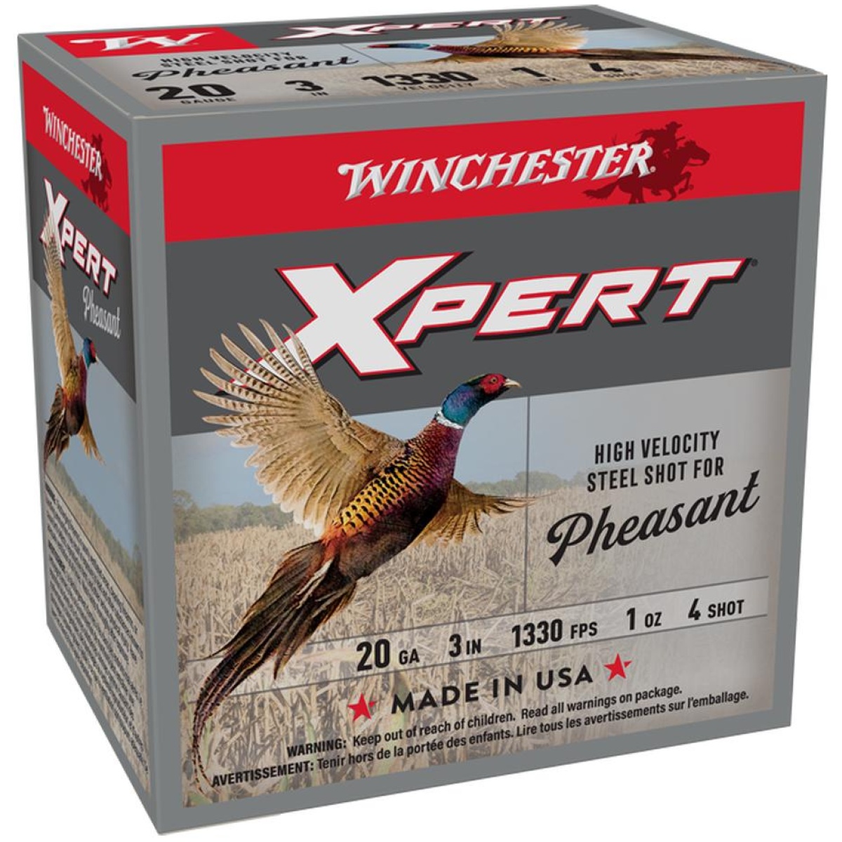 Wnwexp2034. Jpg - winchester xpert hv steel pheasant shotshells 20 ga 3" 1 oz 1330 fps #4 25/ct - wnwexp2034