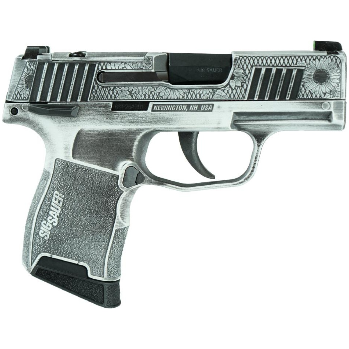 Xi640164sf-1. Jpg - sig sauer exclusive p365-380 "sun flower" handgun 380 auto 10rd magazine 3. 1" barrel black manual safety - xi640164sf 1