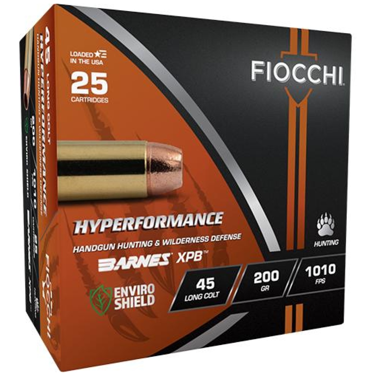 Xn45lcba. Jpg - fiocchi hyperformance hunt handgun ammunition 45 lc 200gr hp 1010 fps 25/ct - xn45lcba