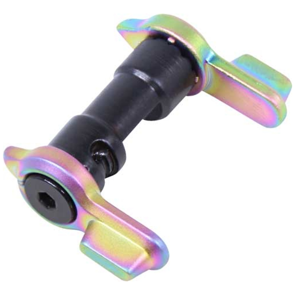 Zambistmdmrpvd. Jpg - guntec ar15 multi degree short - throw ambi safety rainbow pvd - zambistmdmrpvd