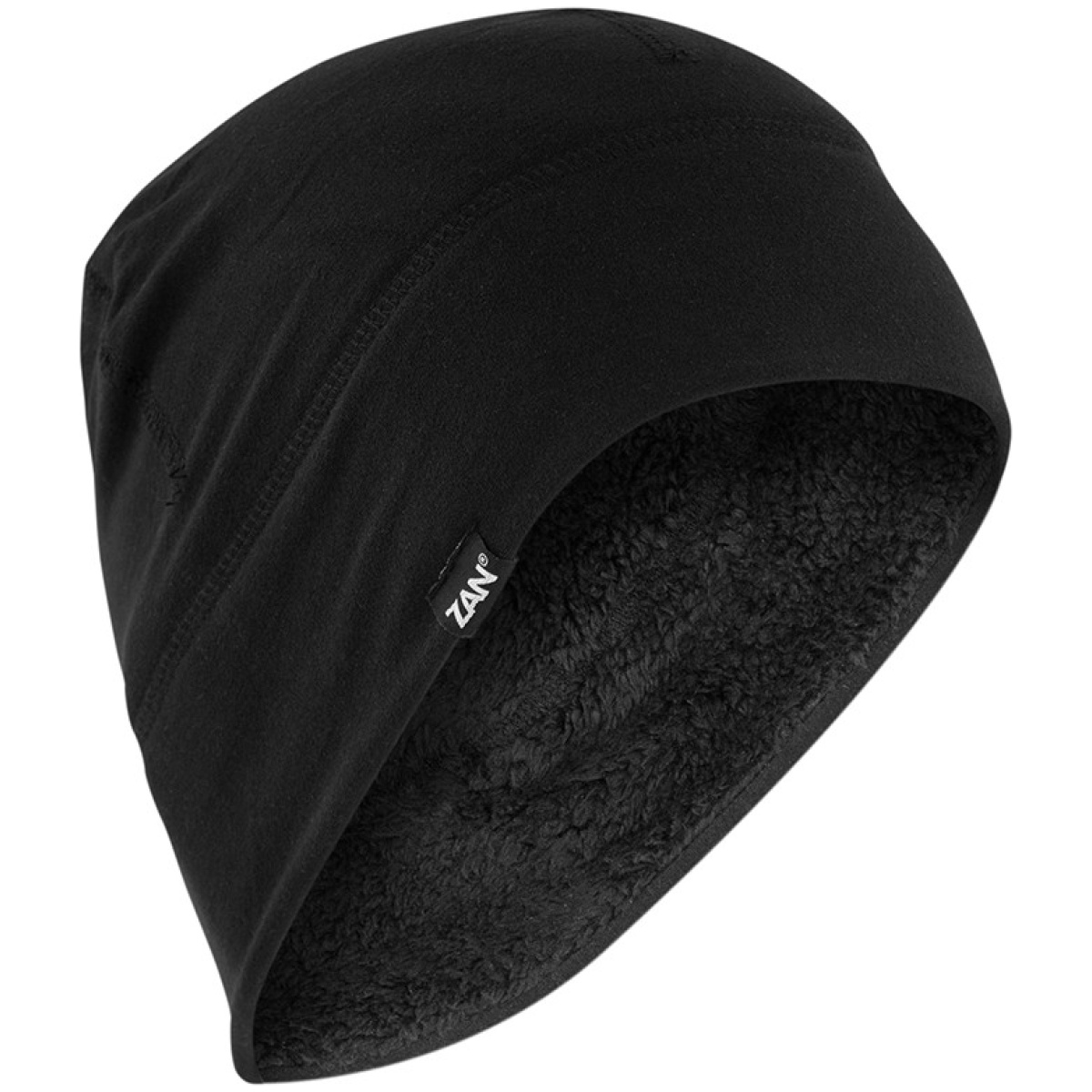 Zan-whlh114. Jpg - helmet liner sportflex high pile fleece - black - zan whlh114