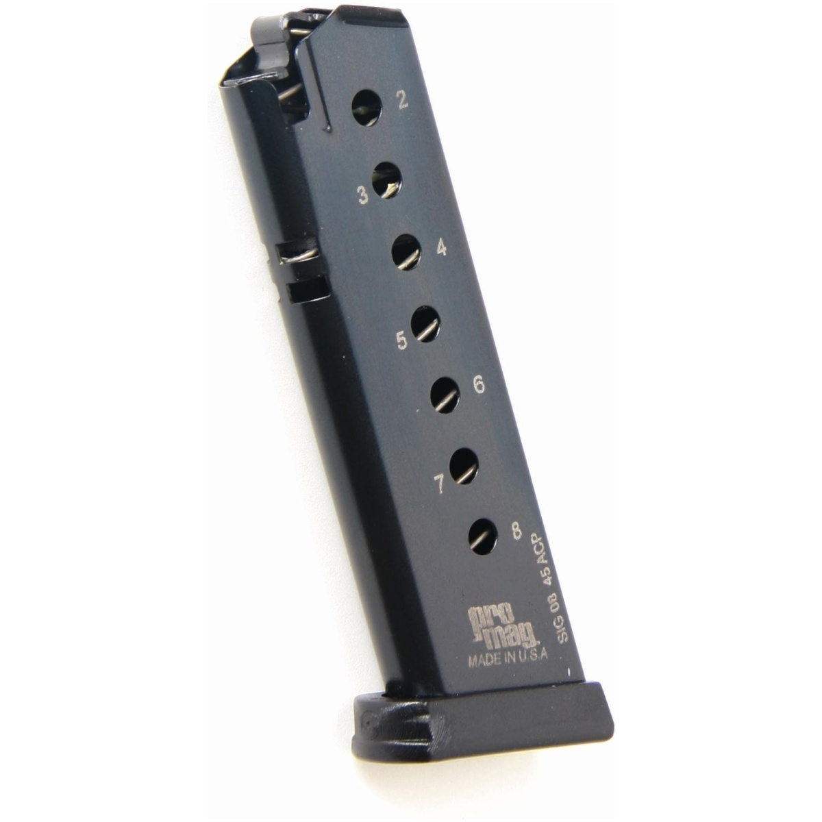 Zmsig08-1. Jpg - promag sig sauer p220 magazine. 45 acp blued steel 8/rd - zmsig08 1