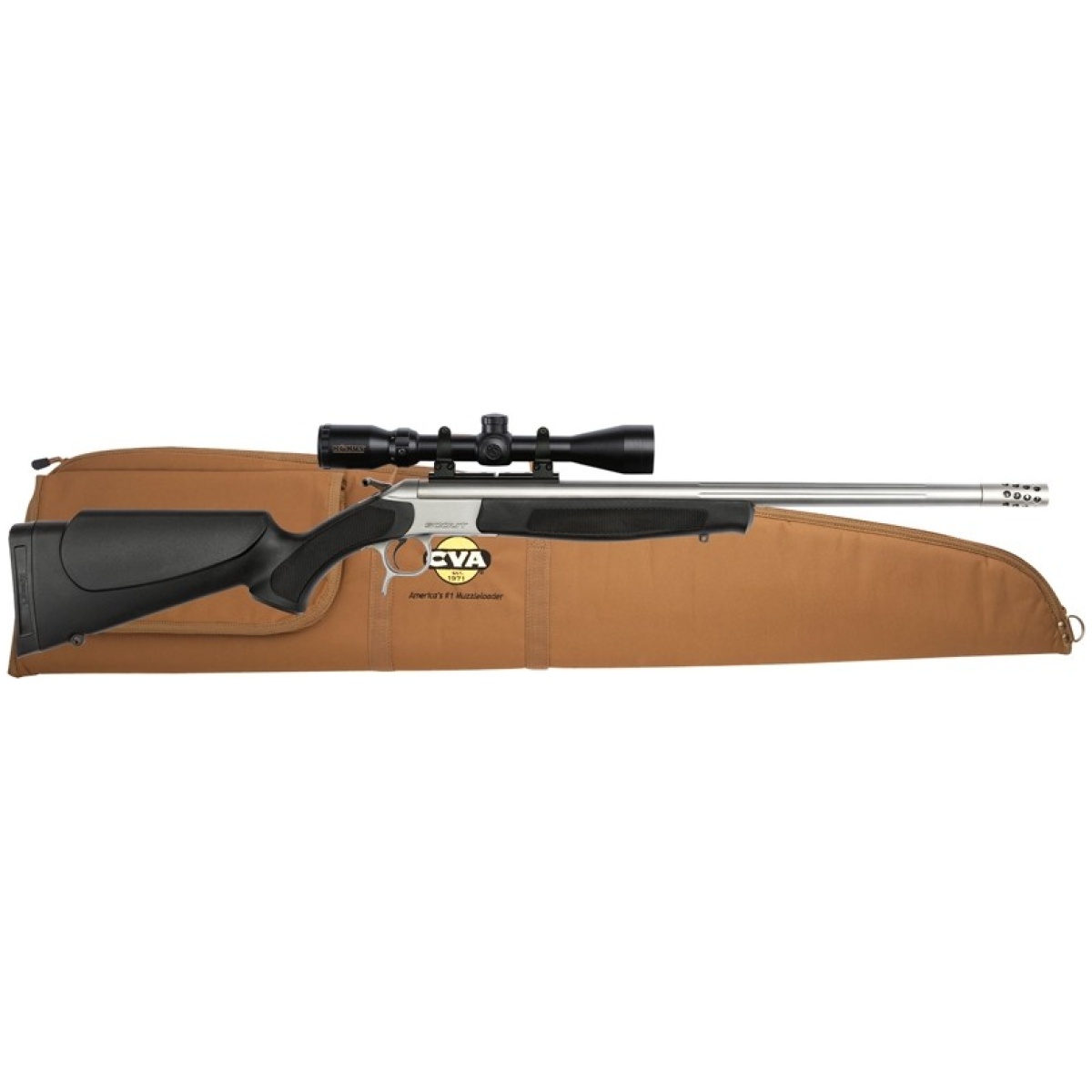 Gcr4806ssc_1. Jpg - cva scout td 45-70 25" - w/brake 3-9x40 ss/black syn - gcr4806ssc 1