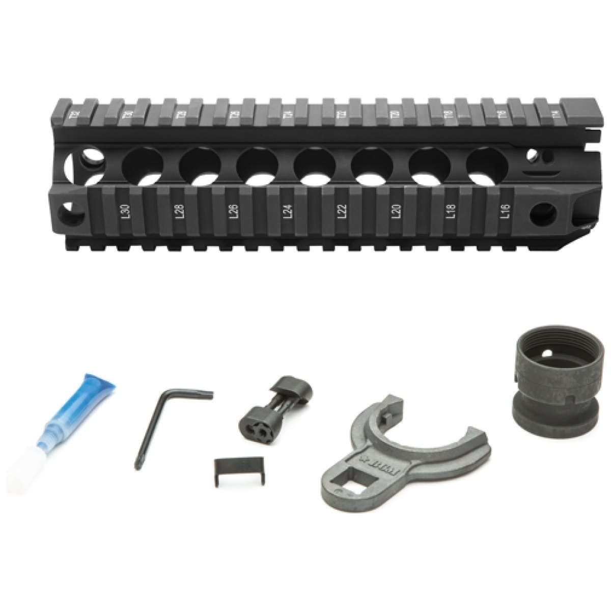 Qrf8556blk_kit. Jpg - bcm rail picatinny free float - 8" black fits ar-15 - qrf8556blk kit