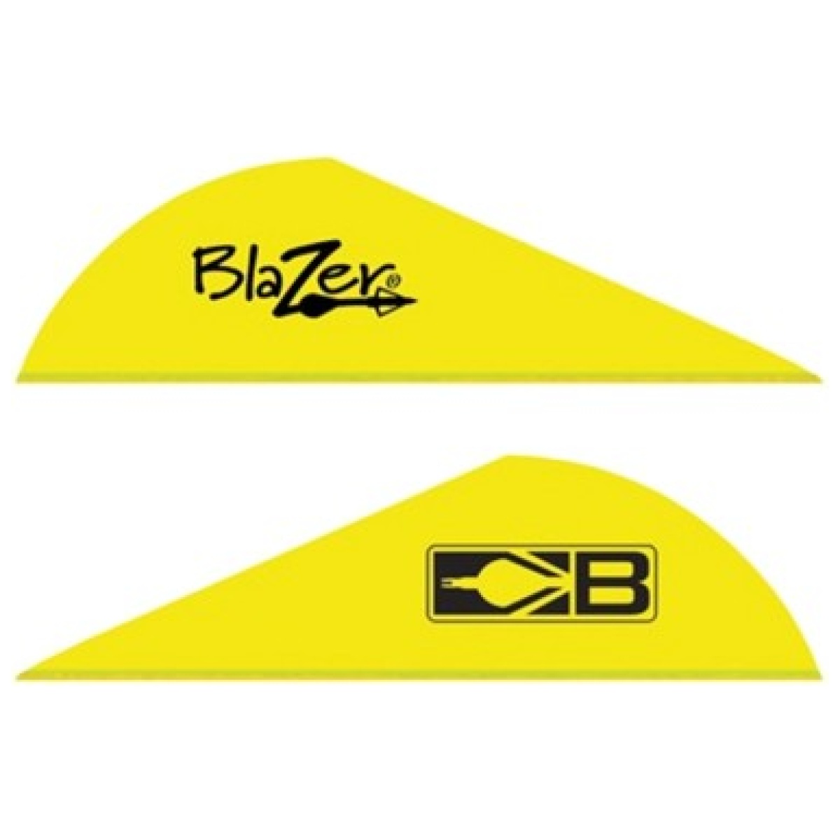 10832ny2. Jpg - bohning blazer vanes - 2" solid neon yellow 100pk - 10832ny2