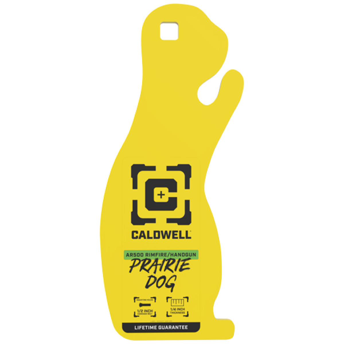 4002313. Jpg - caldwell ar500 rimfire prairie - dog target 1/4" yellow - 4002313