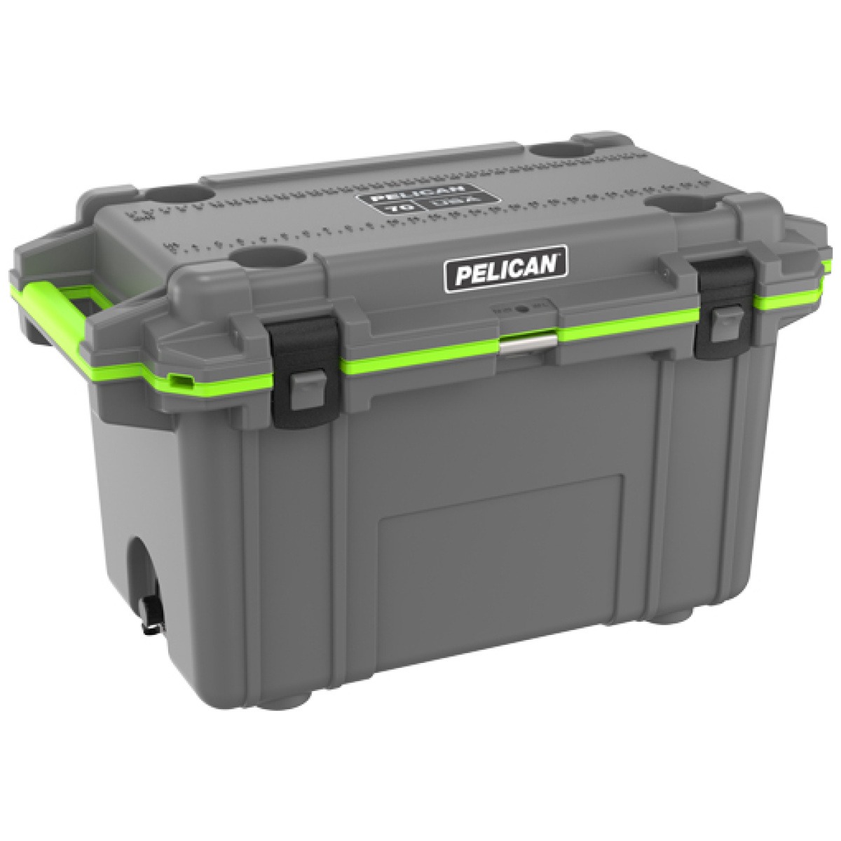 70q1dkgryegrn. Jpg - pelican cooler im 70 quart - elite dark gray/green trim - 70q1dkgryegrn