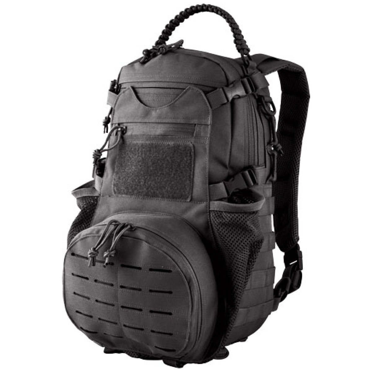 80154blk. Jpg - red rock ambush pack black - w/ collapsilbe mesh gear pockt - 80154blk