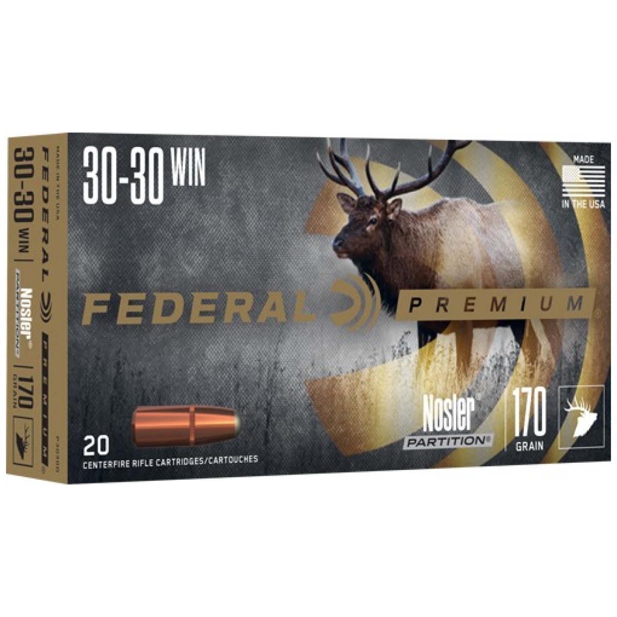 Ap3030d_1. Jpg - federal premium 30-30 win - 170gr partition 20rd 10bx/cs - ap3030d 1