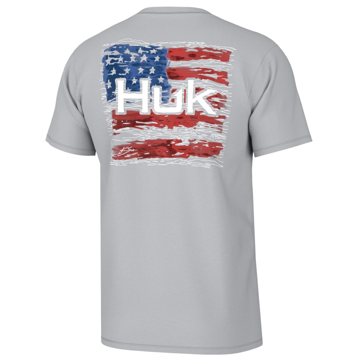 Ath1000483034-1. Jpg - huk kc fly flag shirt sleeve shirt harbor mist l - ath1000483034 1