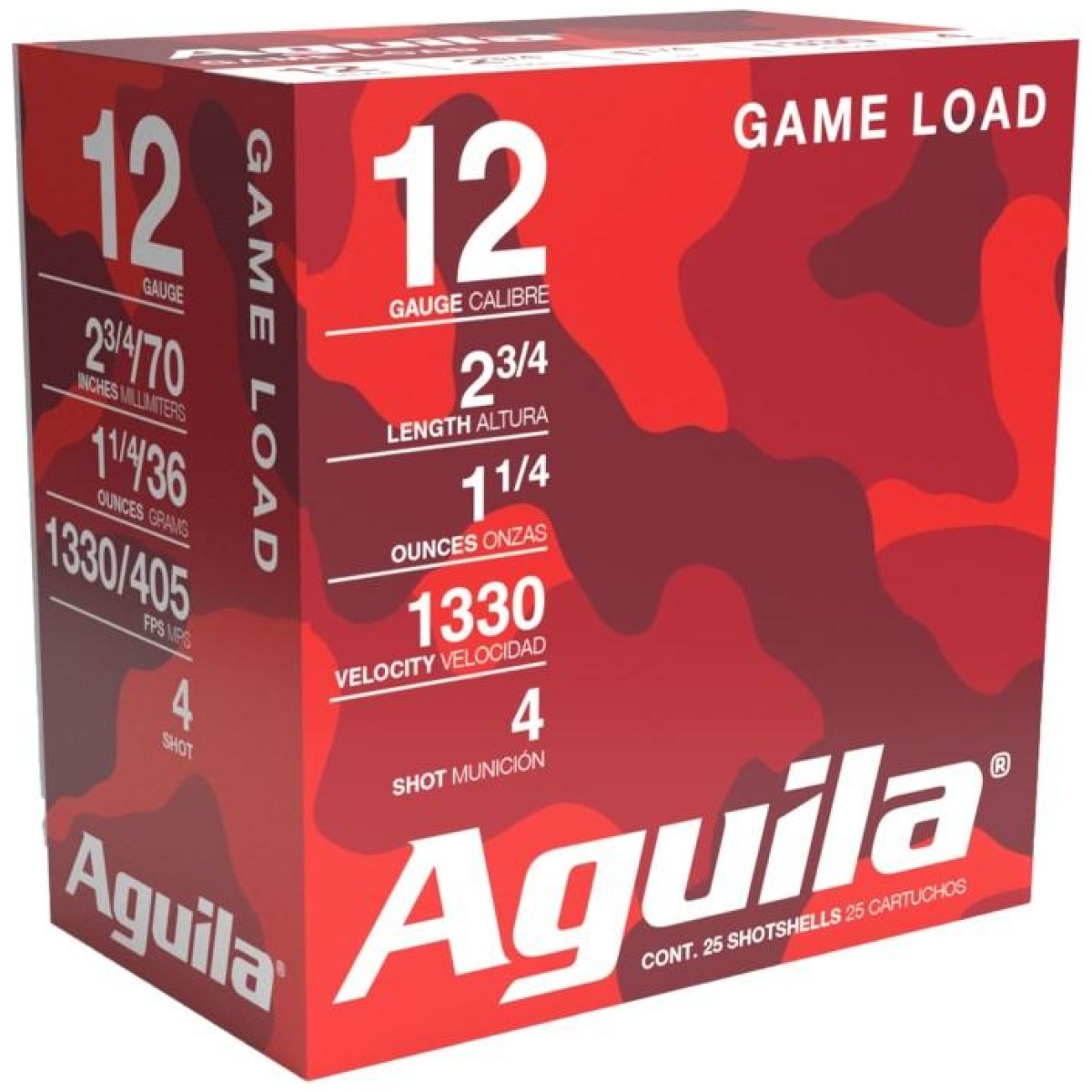 Au1chb1204_1. Jpg - aguila high velocity field shotshells 12 ga 2-3/4" 1-1/4oz 1330 fps #4 25/ct - au1chb1204 1