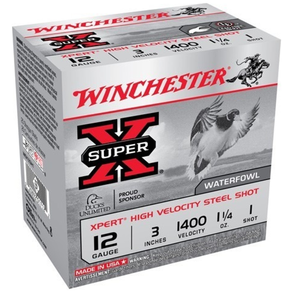 Awex123h1_2_1. Jpg - winchester xpert steel 12ga 3" - 1-1/4oz #1 1400fps 25rd 10bx/c - awex123h1 2 1