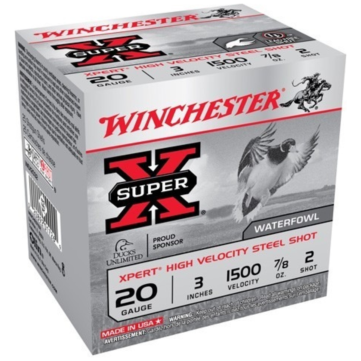 Awex2032_2_1. Jpg - winchester xpert steel 20ga 3" - 7/8oz #2 1500fps 25rd 10bx/cs - awex2032 2 1