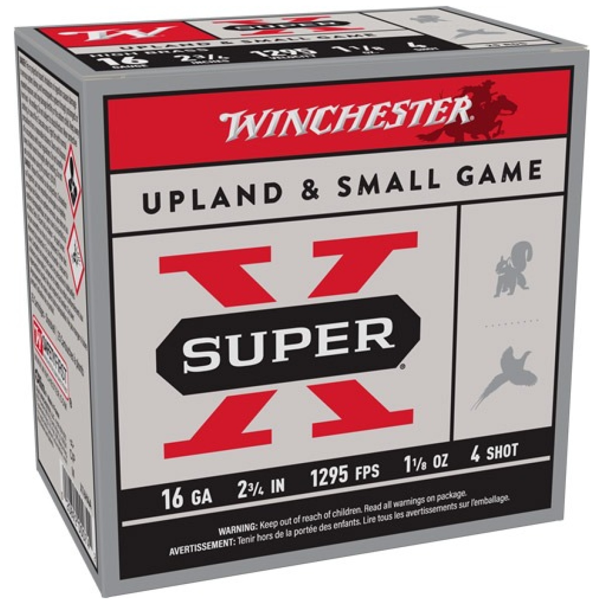 Ax16h4_1. Jpg - winchester super-x 16ga 2. 75" - 1-1/8oz #4 1295fps 25rd 10bx/c - ax16h4 1