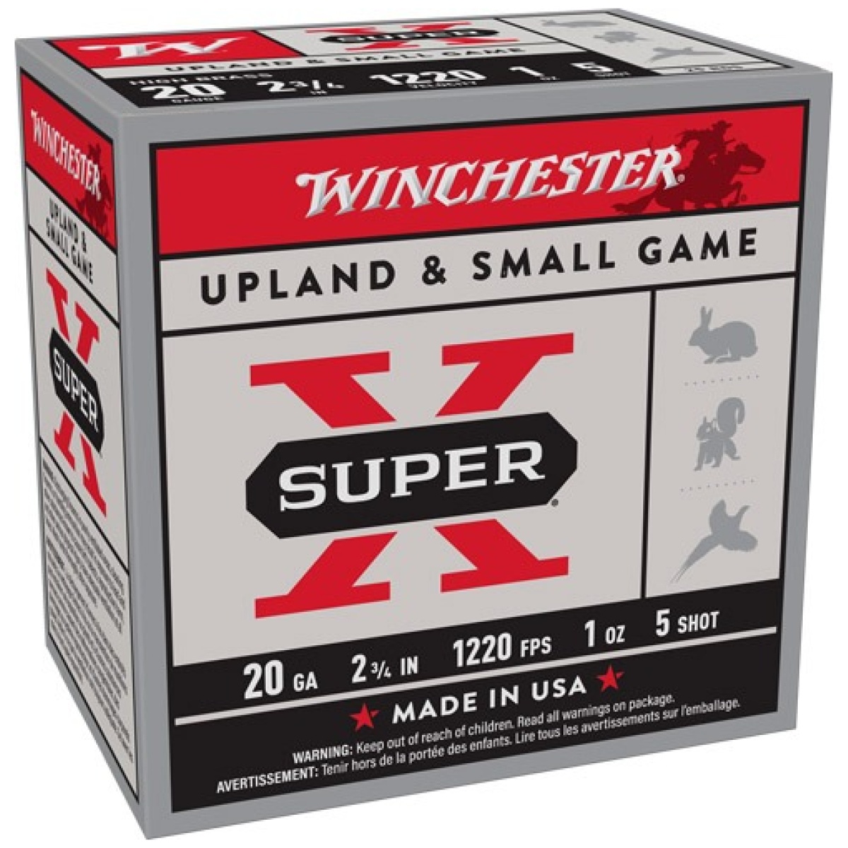 Ax205_2. Jpg - winchester super-x 20ga 2. 75" - 1oz #5 1220fps 25rd 10bx/cs - ax205 2