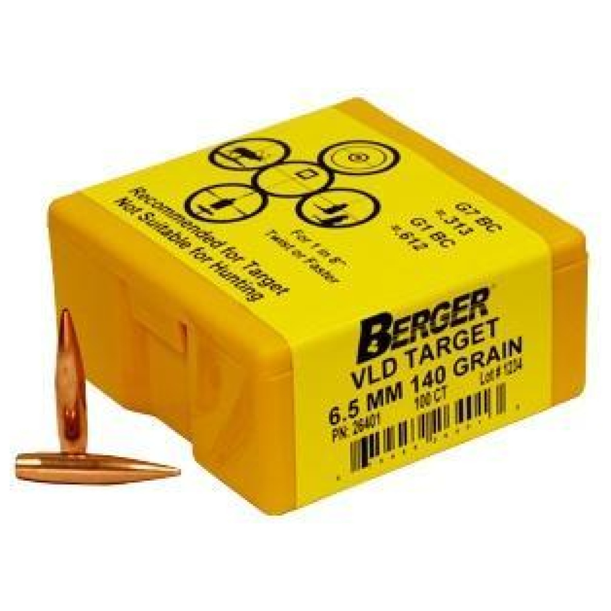 Bb26401. Jpg - berger match grade target bullets 6. 5mm. 264" 140 gr vld target 100/box - bb26401