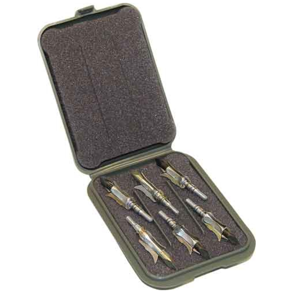 Bhm_1. Jpg - mtm mechanical broadhead case - holds 6 broadheads army green - bhm 1