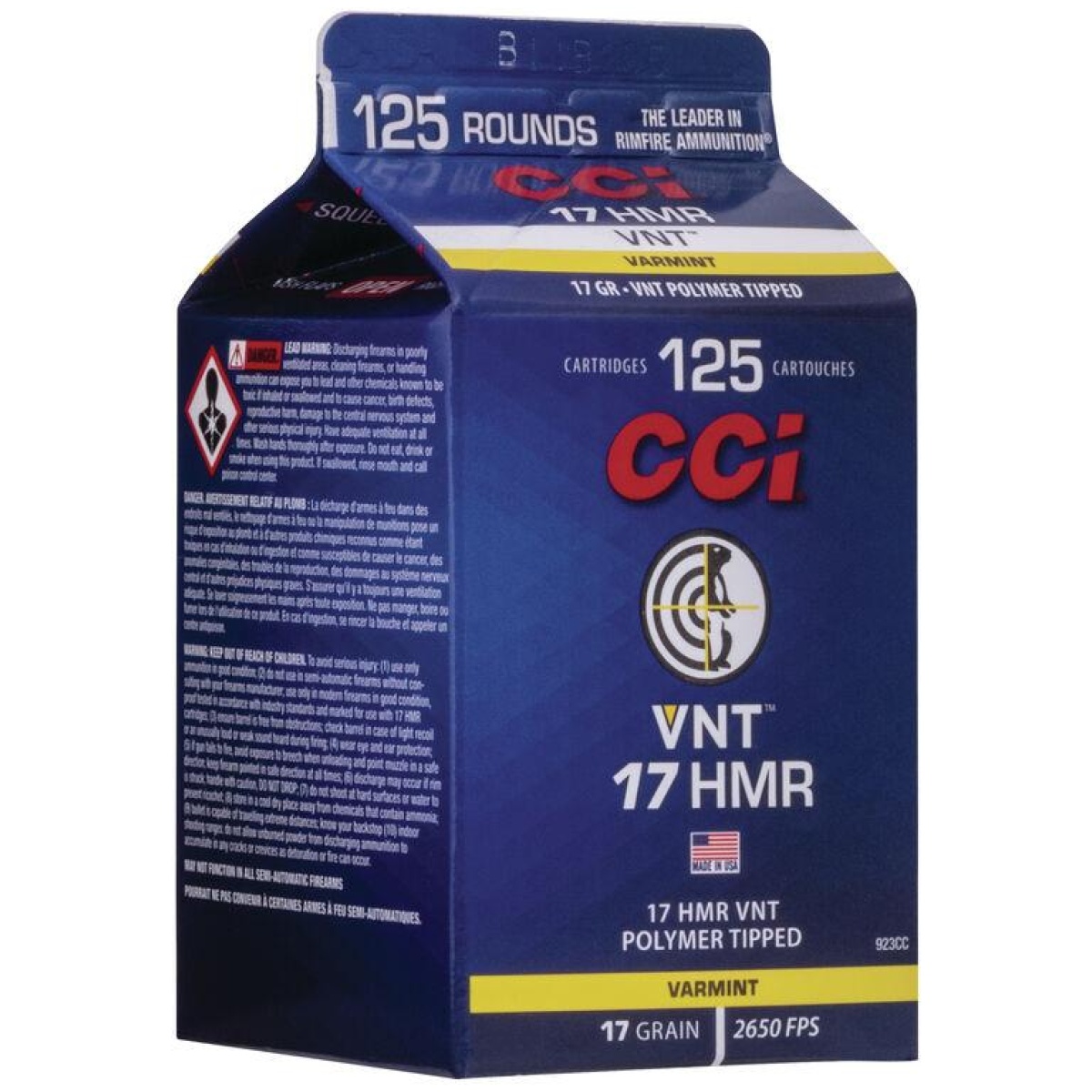 Cc923cc. Jpg - cci varmint rimfire ammunition. 17 hmr 17gr vnt 2650 fps 125/ct - cc923cc