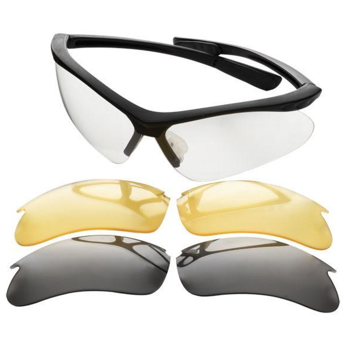 Cm40606. Jpg - champion shooting glasses open frame black with interchangeable lens - cm40606