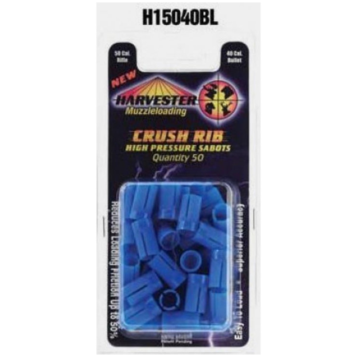 Crh15040bl. Jpg - harvester muzzleloading 50 cal. Crush rib sabots fit. 40 cal bullets 50/pk - crh15040bl