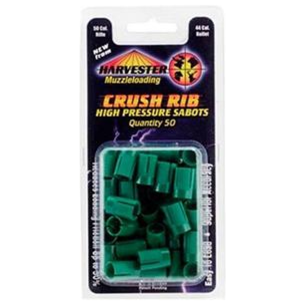 Crh15044gr. Jpg - harvester muzzleloading 50 cal. Crush rib sabots fit 44 cal. Bullets 50/pk - crh15044gr