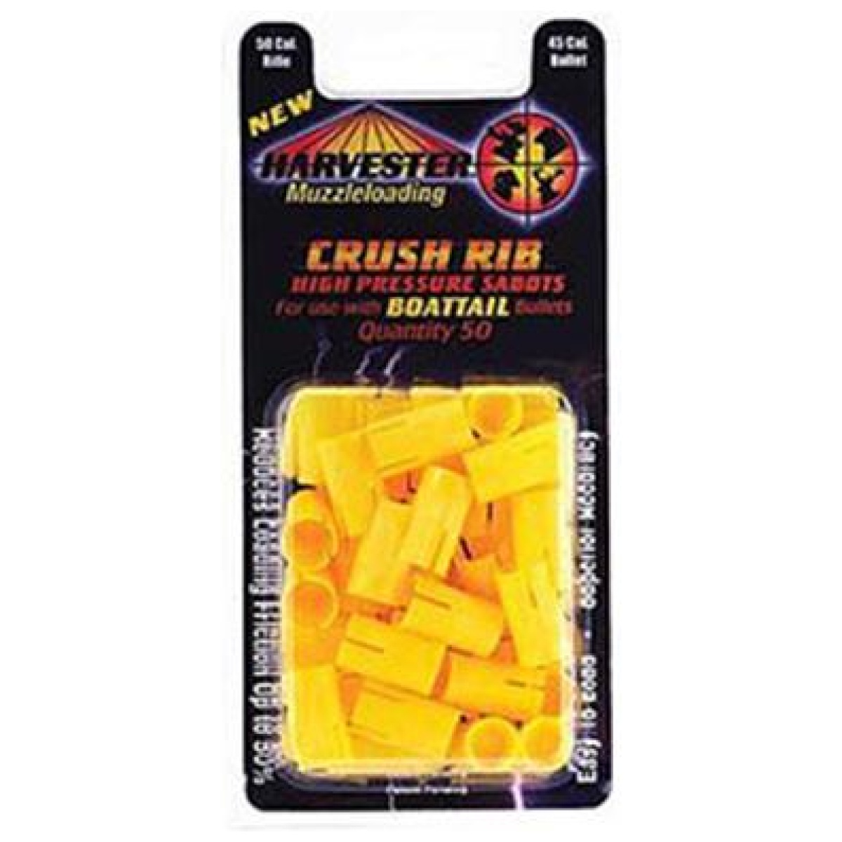 Crh35045byr. Jpg - harvester muzzleloader 50 cal. Crush rib sabots fit 45 cal. Bullets (boattail) 50/pk - crh35045byr