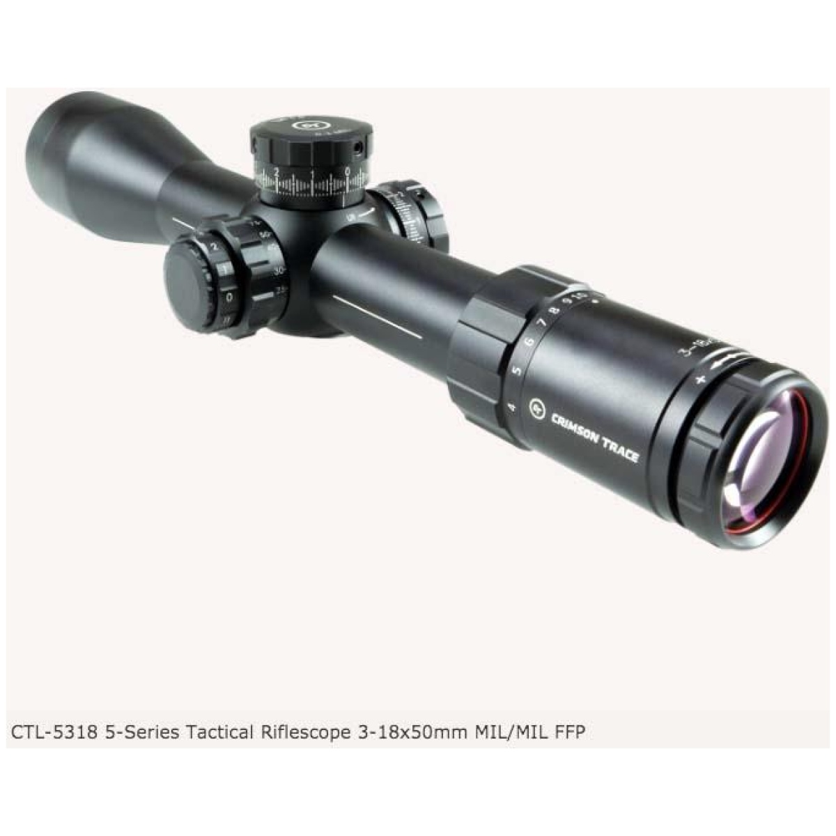 Ejctl5318. Jpg - crimson trace 5-series tactical riflescope 3-18x50mm mil/mil ffp w/mr1-mil illum reticle - ejctl5318