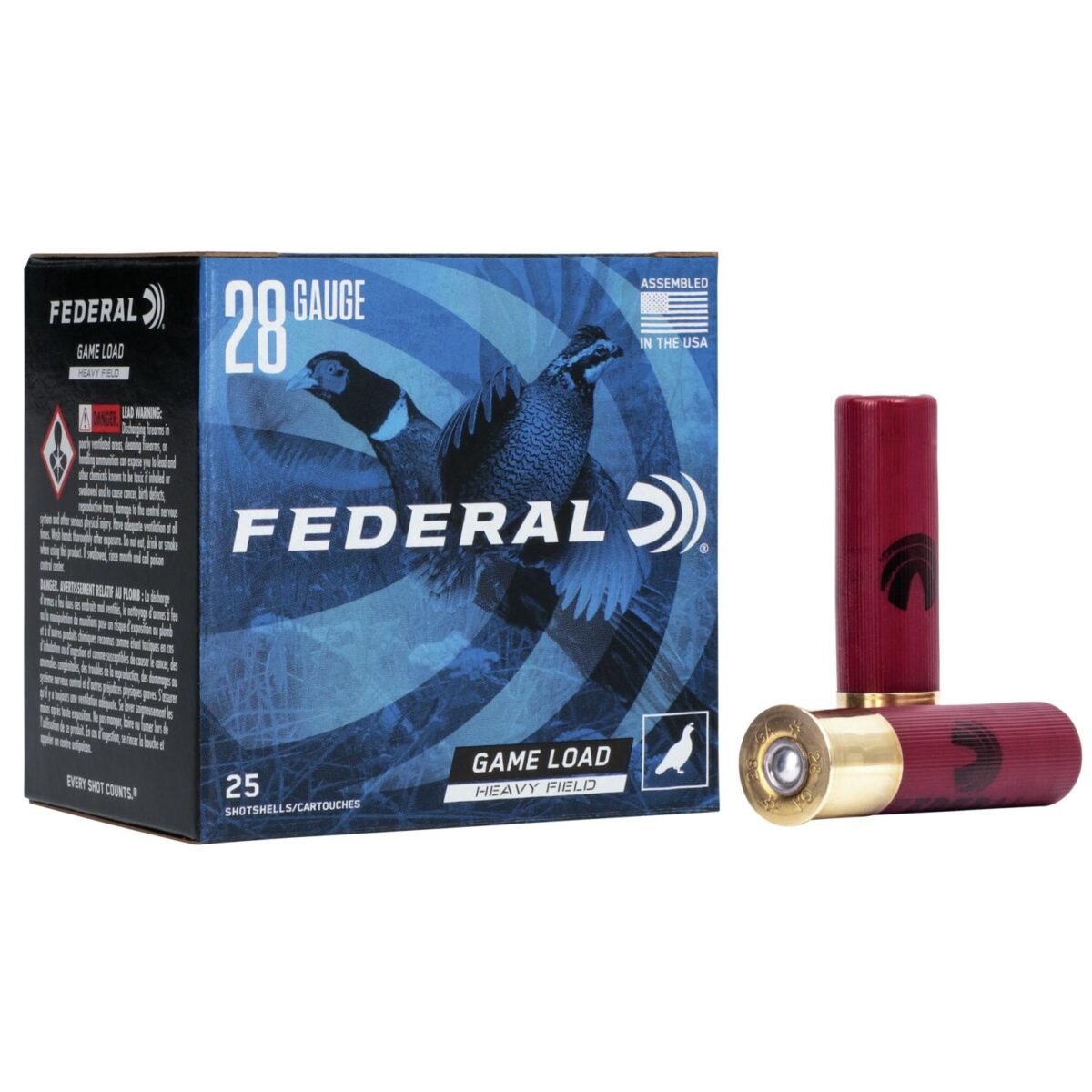 Fah28975_1. Jpg - federal game-shok heavy field load shotshells 28ga 2-3/4" 1 oz #7. 5 1220 fps 25/ct - fah28975 1