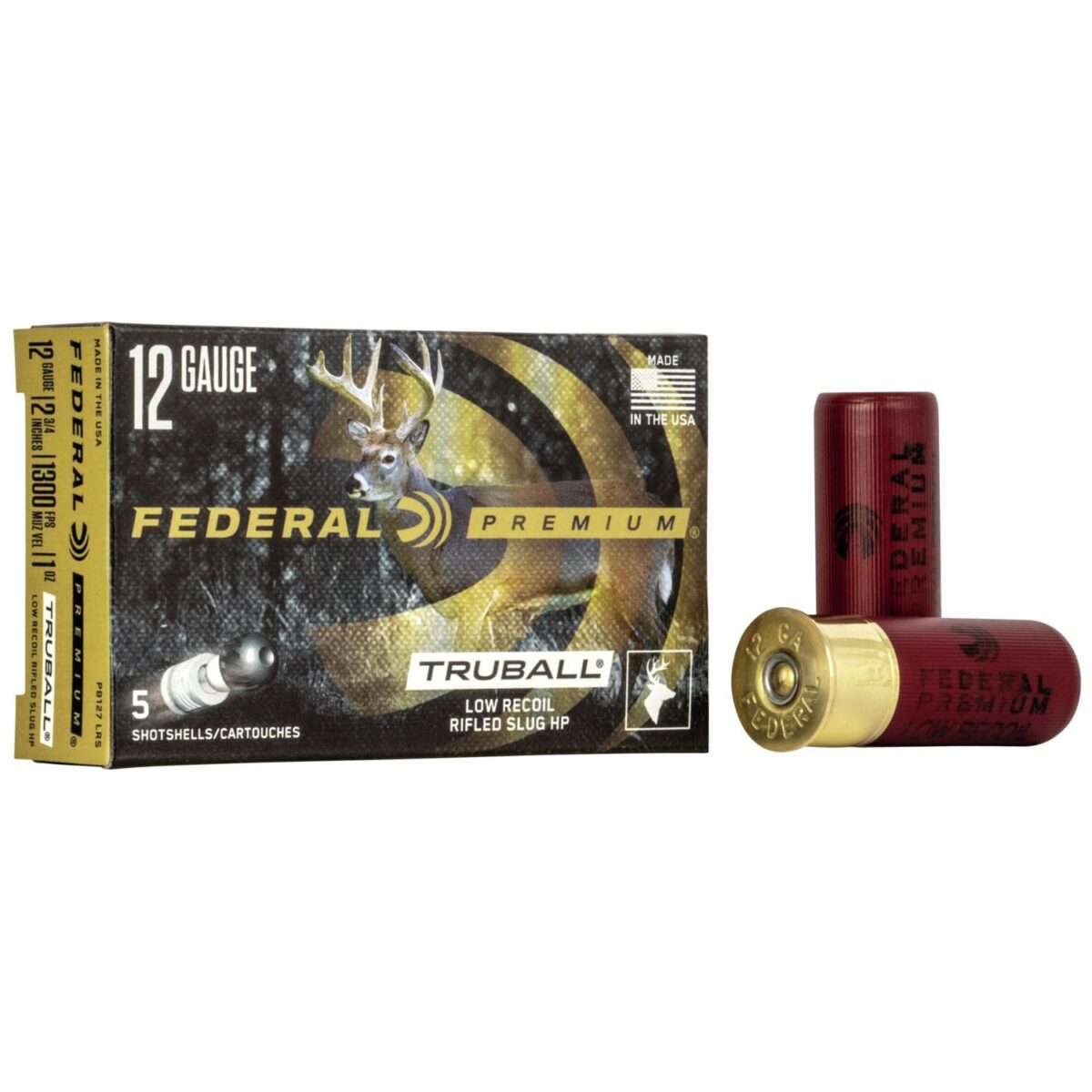 Fapb127lrs_1. Jpg - federal premium vital-shok truball rifled slug 12 ga 2 3/4" 1 oz slug 1300 fps - 5/box - fapb127lrs 1