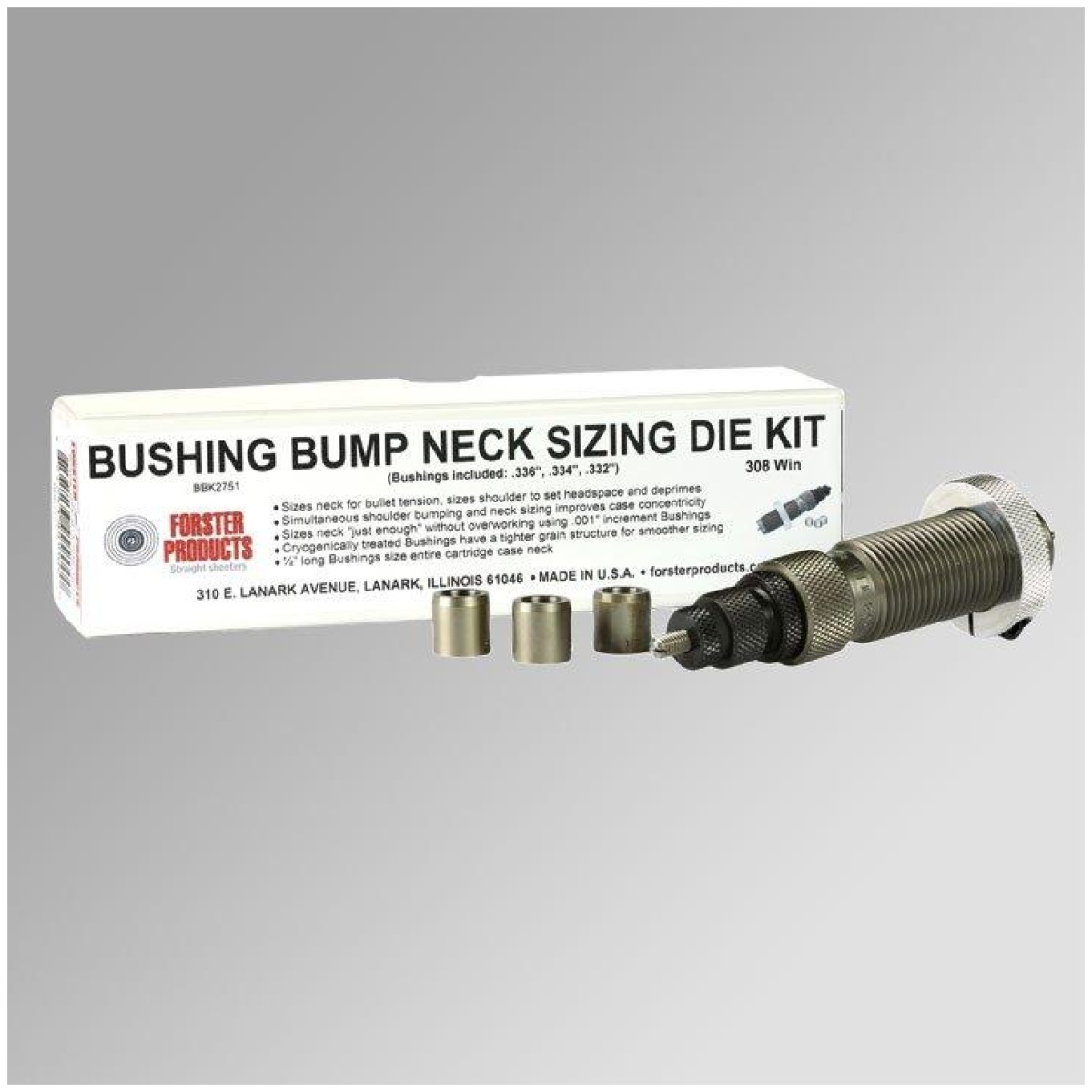 Fpbbk2751. Jpg - bushing bump kit 308 win-neck sizing die & 3 neck bushings. 336. 334. 332 - fpbbk2751