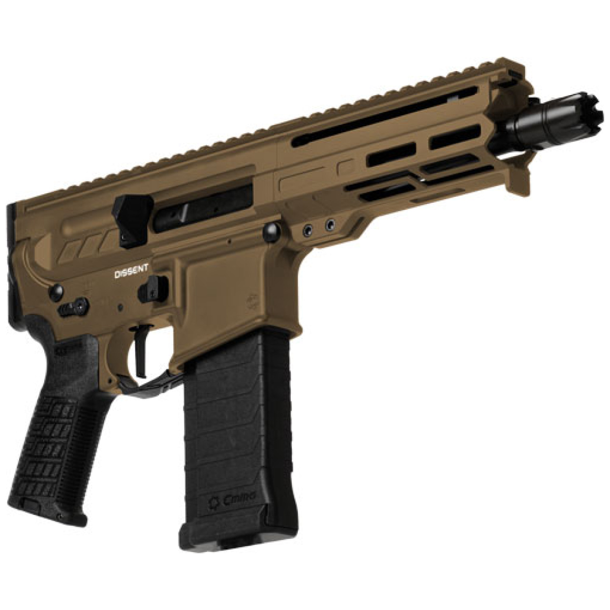 G54aa847mb_angle. Jpg - cmmg pistol dissent mk4 5. 7x28 - mm 6. 5" 32rd midnight bronze - g54aa847mb angle