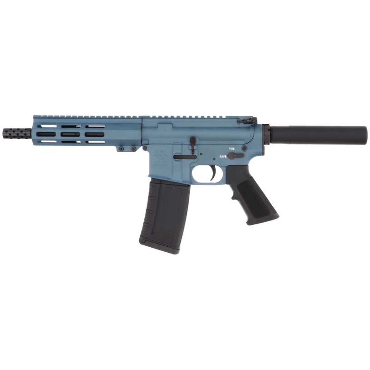 Gl15223sspblu_left_1. Jpg - glfa ar15 pistol 223 wylde - 7. 5" stainless bbl blue - gl15223sspblu left 1