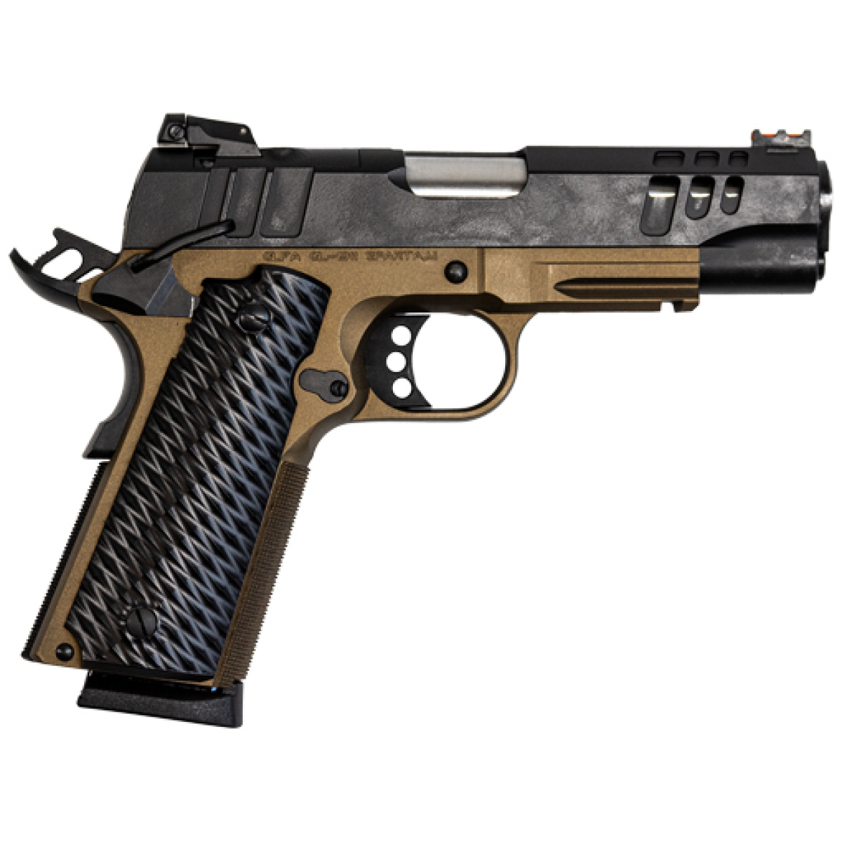 Gl19119cssbrz. Jpg - glfa 1911 pistol 9mm 4. 25" fs - black slide bronze frame - gl19119cssbrz